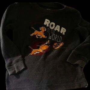 Disney Black 'Roar to the World' Long Sleeve Shirt